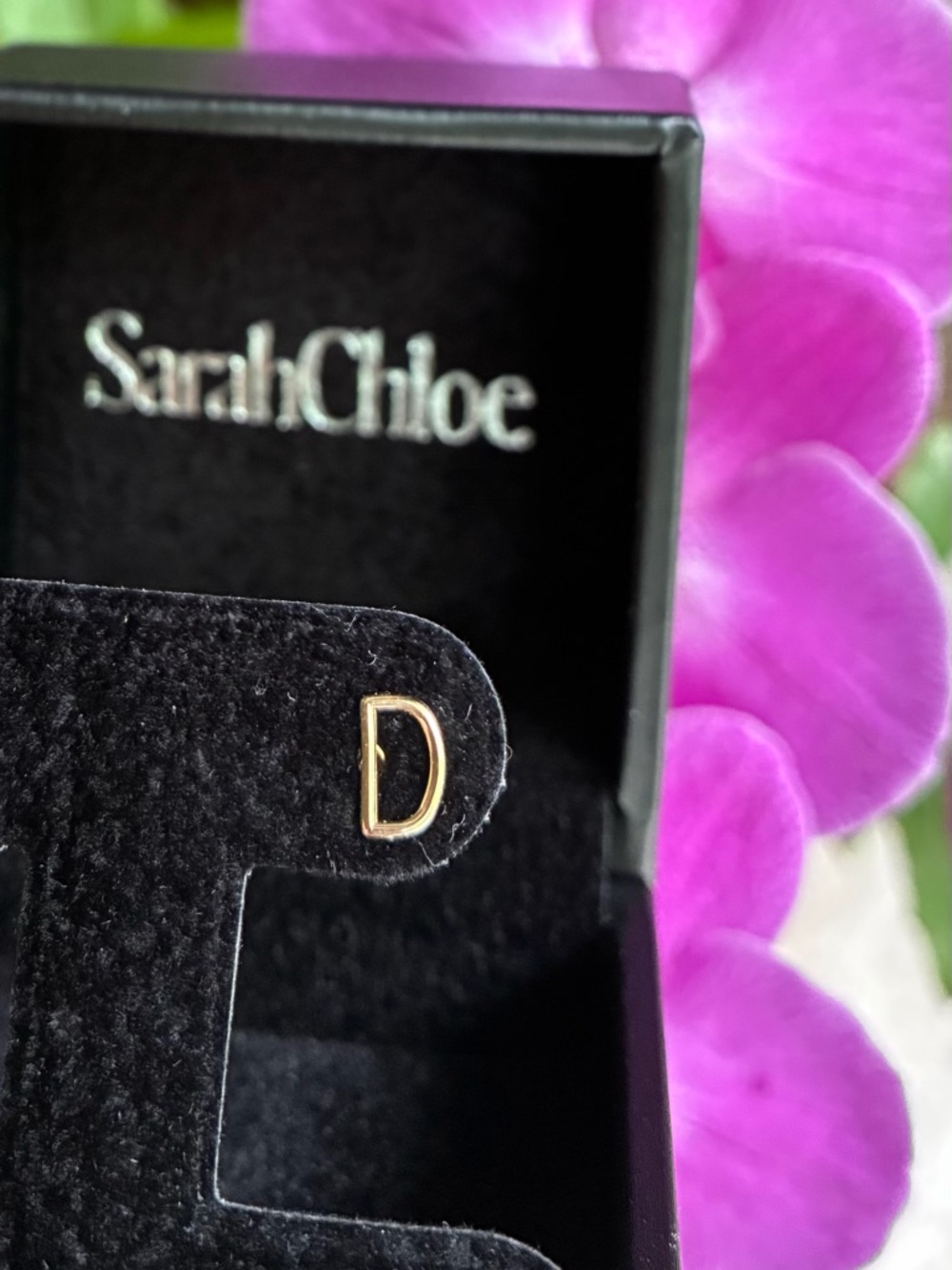 NWOT Sarah Chloe 14 K Gold Letter D Stud Earring - Single Initial